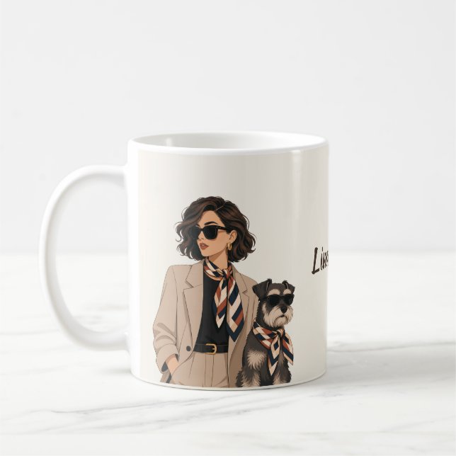 "Personalised Dog Mum Gift" "Custom Pet Owner  Coffee Mug (Left)