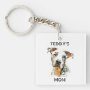 Personalised Dog Mum Photo Keychain Custom Gift
