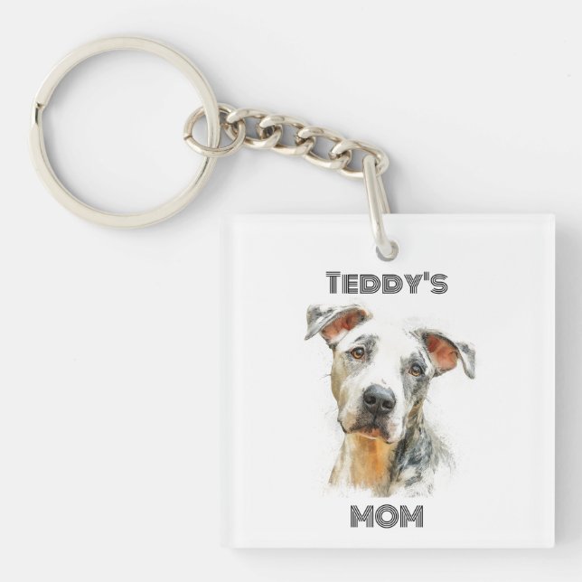 Personalised Dog Mum Photo Keychain | Custom Gift (Front)