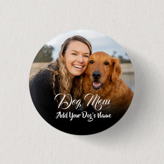 Personalised Dog Mum Photo Locket 3 Cm Round Badge
