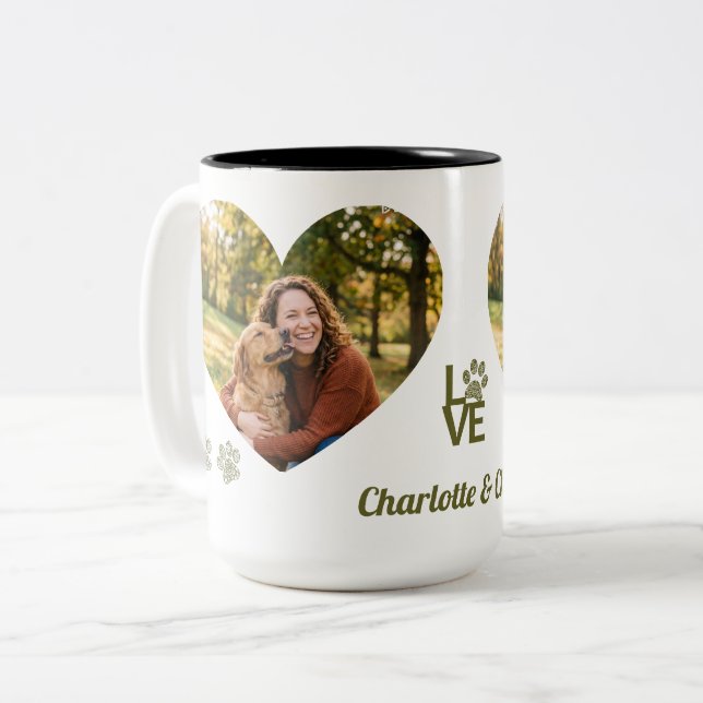 Personalised Dog Mum Photo Mug Custom Name (Front Left)