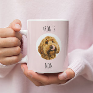 Personalised Dog Mum Photo Mug Custom Pink Gift