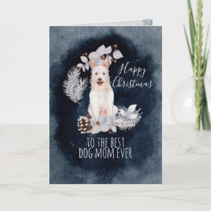 Personalised Dog Mum Wire Belgian Laekinois Holiday Card
