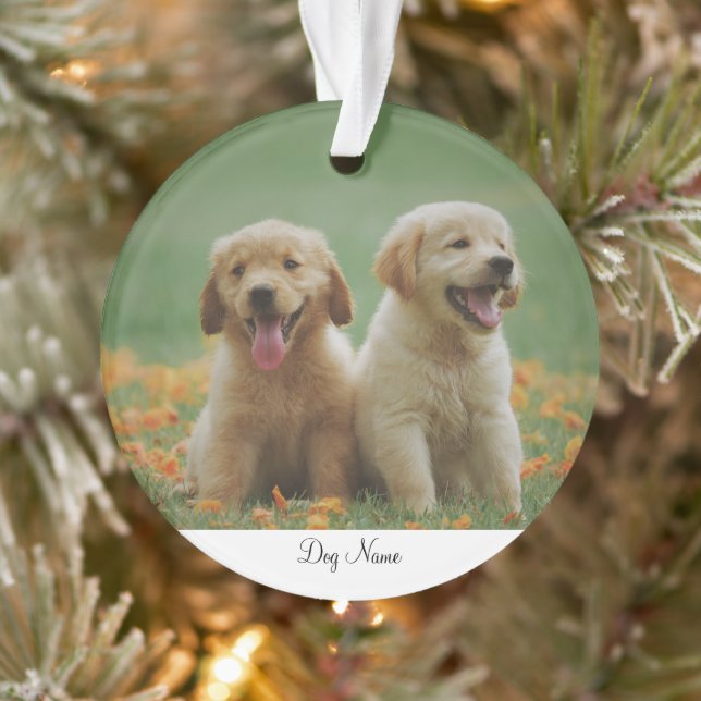 Personalised Dog Name Photo Ornament (Tree)