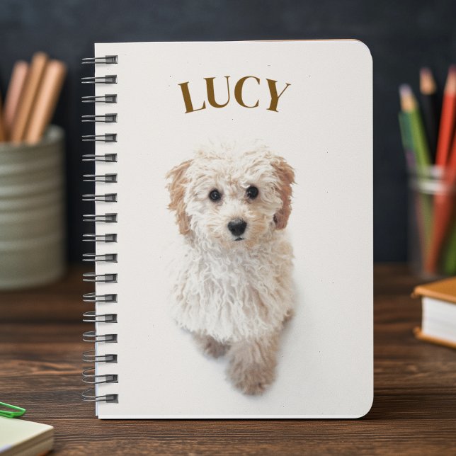 Personalised Dog Notebook – Custom Photo & Name (Creator Uploaded)