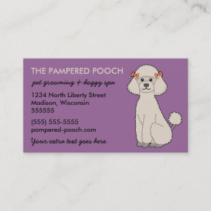 Personalised Dog or Pet Business Cards (plum)