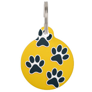 Personalised Dog Paw Print Design Pet Tag