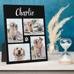 Personalised Dog Pet Lover 4 Photo Collage Plaque