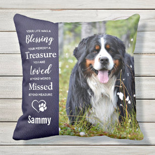 Personalised Dog Pet Memorial Pet Loss 2 Photo Cushion