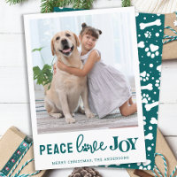 Personalised Dog Pet Photo PEACE LOVE JOY