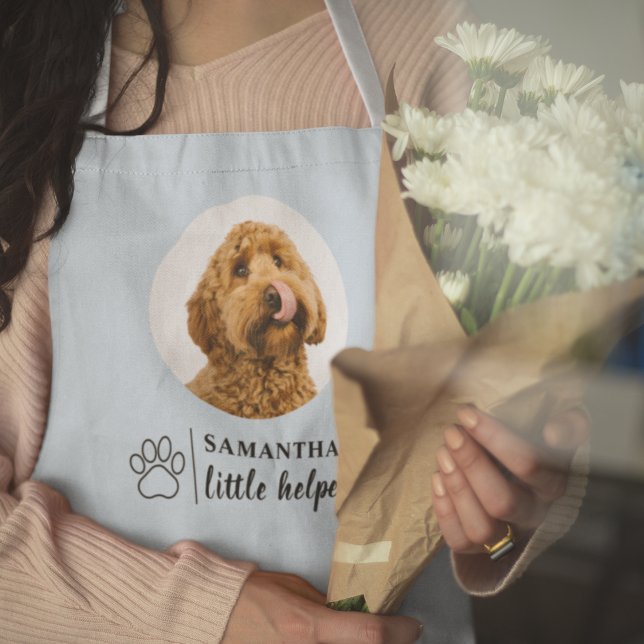 Personalised Dog Photo Apron | Light Blue Pet (Creator Uploaded)
