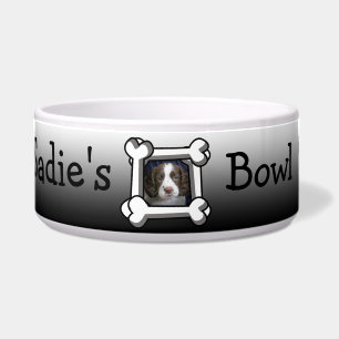 Personalised Dog Photo Black Paw prints