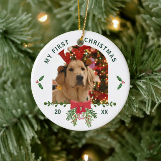 Personalised Dog Photo Christmas Ornament