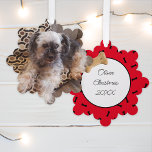 Personalised Dog Photo Christmas Tree Decoration Card<br><div class="desc">Add your dog's picture to this cute Christmas ornament with a personalised message on the back.</div>