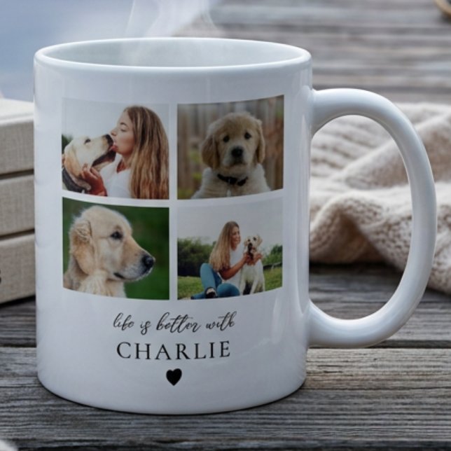 Personalised Dog Photo Collage Custom Pet Lover Coffee Mug (Creator Uploaded)