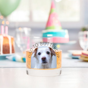 Personalised Dog Photo Dad to Pet Name Whiskey Glass