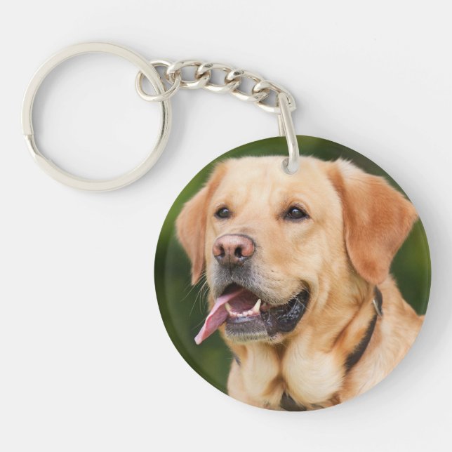 Personalised Dog Photo Double Sided Key Ring (Front)