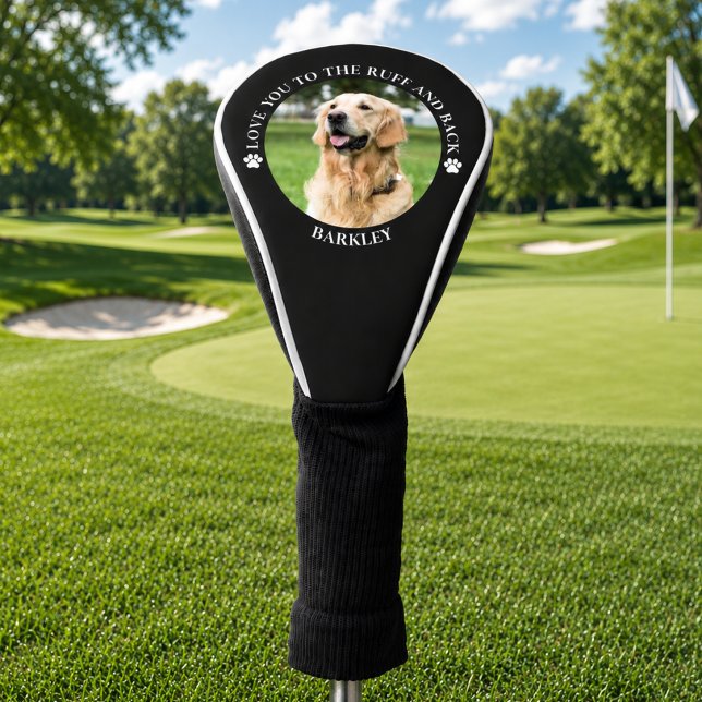 Personalised Dog Photo Golf Head Cover (cute custom dog photo golf head cover for pet lovers )