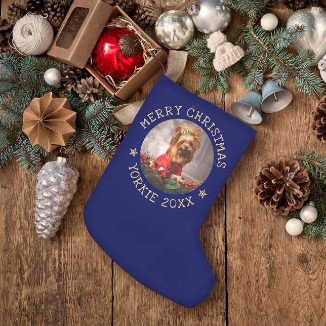 Personalised Dog Photo Merry Christmas Cute Pet Small Christmas Stocking (Creator Uploaded)