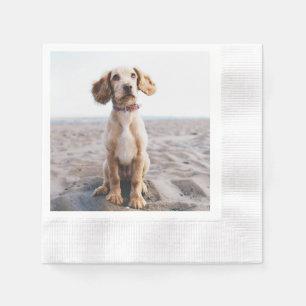 Personalised Dog Photo Napkin Gift for Dog Lover