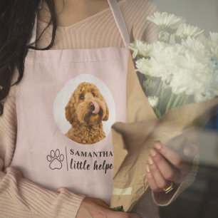 Personalised Dog Photo Pink Apron