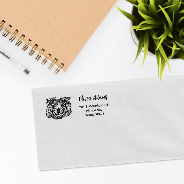 Personalised Dog Photo Return Address Rubber Stamp (Creator Uploaded)