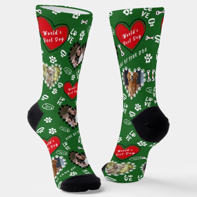 Personalised Dog Photo Socks | Custom Dog Socks (Angled)