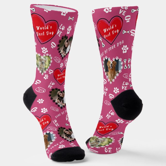 Personalised Dog Photo Socks | Custom Dog Socks (Angled)