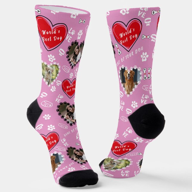 Personalised Dog Photo Socks | Custom Dog Socks (Angled)