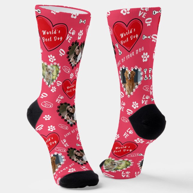 Personalised Dog Photo Socks | Custom Dog Socks (Angled)
