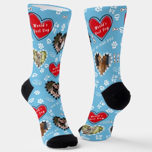Personalised Dog Photo Socks | Custom Dog Socks (Angled)