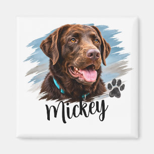 Personalised Dog Portrait Magnet