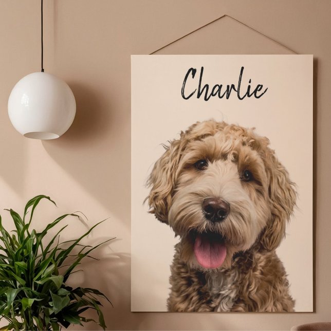 Personalised Dog Portrait with Custom Name Poster (Creator Uploaded)