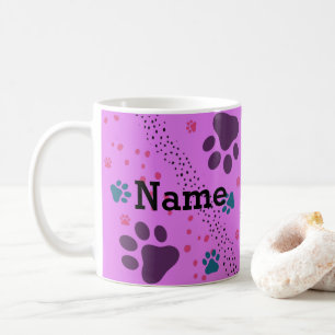 Personalised Dog Prints Pets Design Coffee Mug Cup