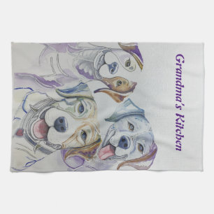 Personalised dog/ puppy kitchen towel