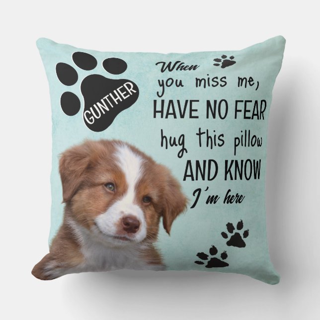Personalised Dog remembrance Cushion (Front)