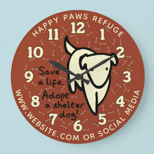 Personalised Dog Shelter Wall Clock