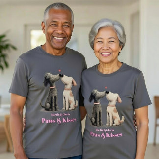 Personalised Dog Valentine Shirt – Paws & Kisses