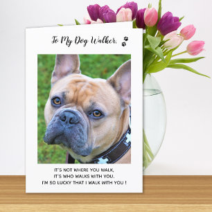  Personalised Dog Walker Pet Care Pet Photo  Thank You Card