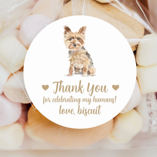 Personalised Dog Wedding Favour Stickers (Creator Uploaded)