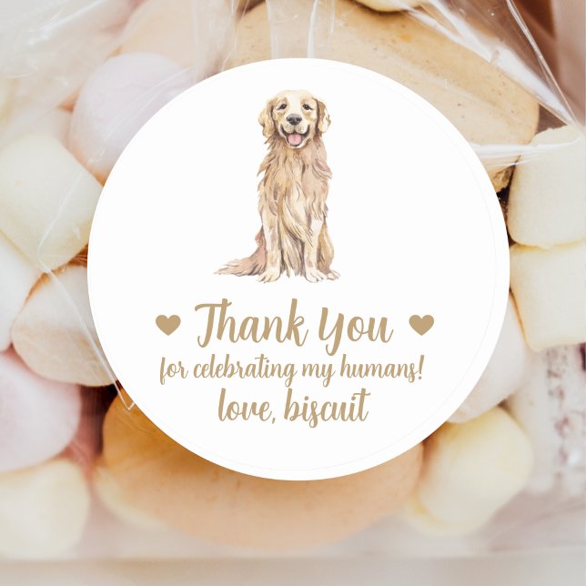 Personalised Dog Wedding Favour Stickers (Creator Uploaded)