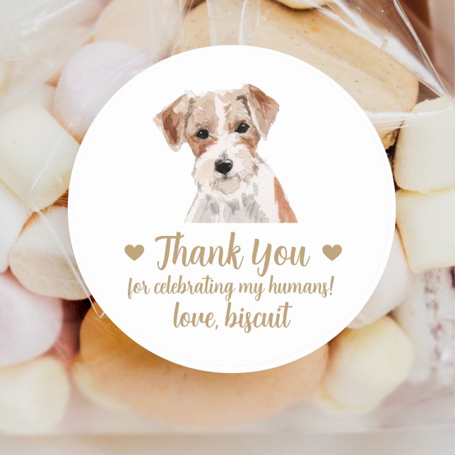 Personalised Dog Wedding Favour Stickers (Creator Uploaded)