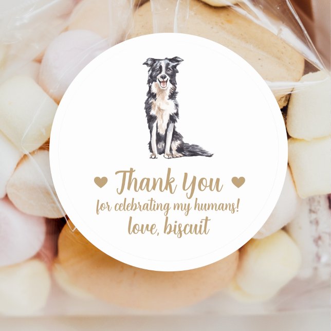 Personalised Dog Wedding Favour Stickers (Creator Uploaded)