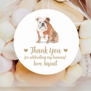 Personalised Dog Wedding Favour Stickers