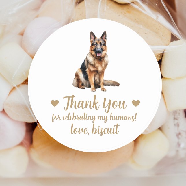 Personalised Dog Wedding Favour Stickers (Creator Uploaded)