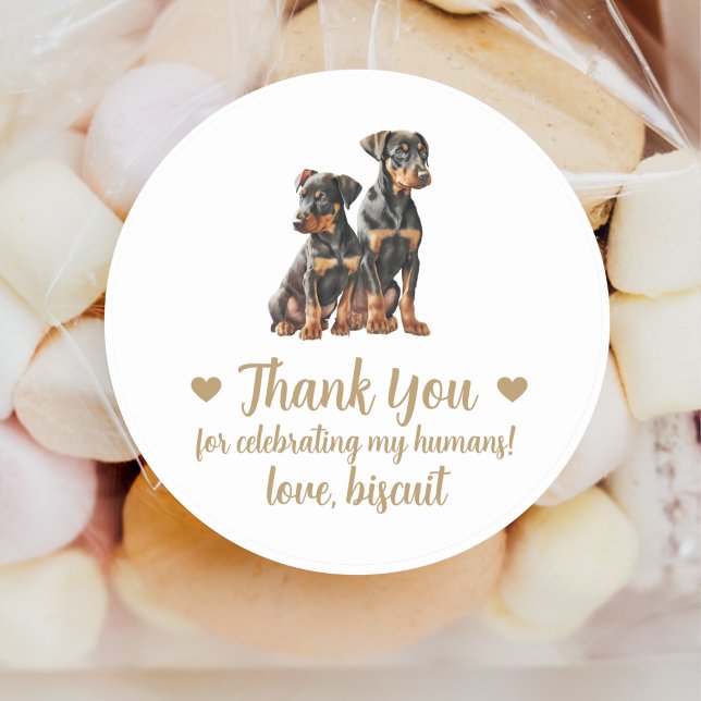 Personalised Dog Wedding Favour Stickers (Creator Uploaded)
