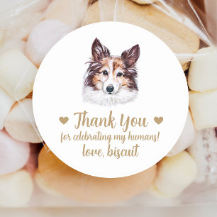 Personalised Dog Wedding Favour Stickers