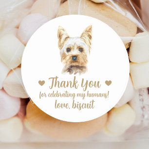 Personalised Dog Wedding Favour Stickers