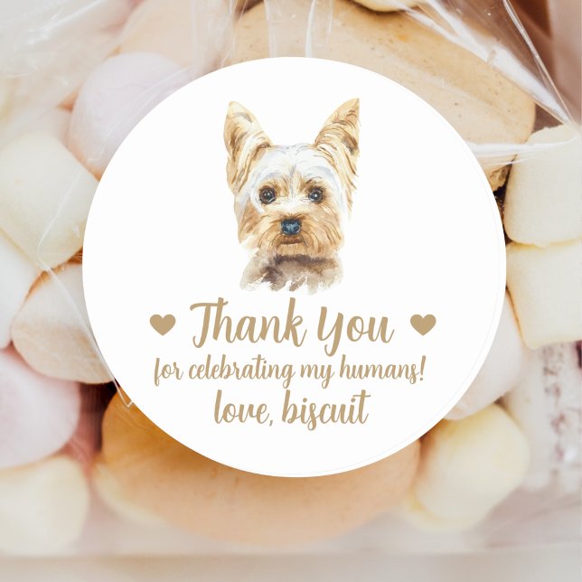 Personalised Dog Wedding Favour Stickers (Creator Uploaded)