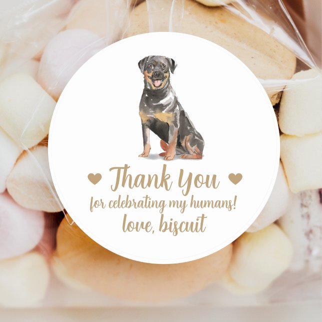 Personalised Dog Wedding Favour Stickers (Creator Uploaded)